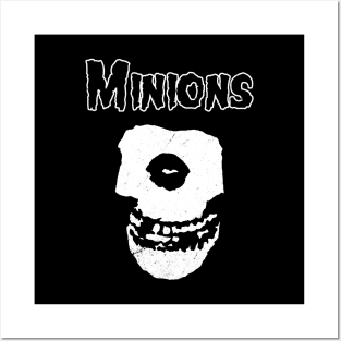 Funny Cute Skull 80's Retro Punk Rock Band Parody Posters and Art